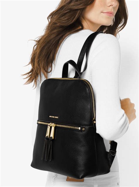 michael kors rhea backpack slim|Michael Kors large backpack women.